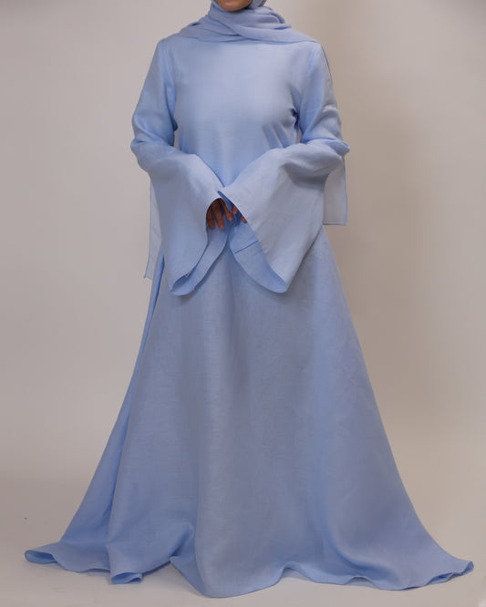 Baby Blue Linen Dress